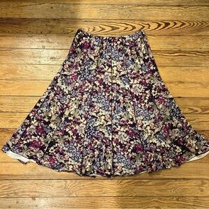 Vintage Coldwater Creek mesh purple a-line skirt size small